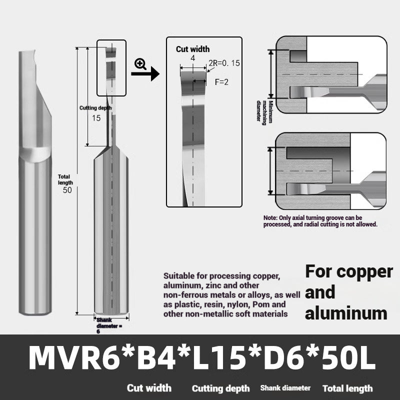 1139-MVR tungsten steel alloy large depth of cut groove cutter stainless steel, copper and aluminum with small hole coating boring cutter anti-vibration face groove cutter Shandong Denso Pricision Tools Co.,Ltd.